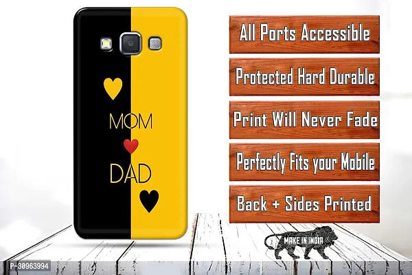 Classic Designer Printed Hard Case Black And Yellow Mom Dad Back Cover Compatible With Samsung A52015, Samsung A5 Duos-thumb2