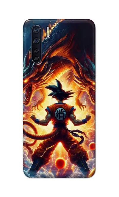 Classic Designer Printed Hard Case Dragon Ball Goku Back Cover Compatible With Oppo F15