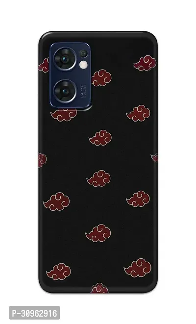 Classic Designer Printed Hard Case Akatsuki Cloud Back Cover Compatible With Oppo Reno 7 5G