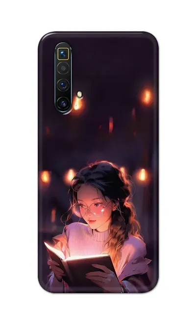 Classic Designer Printed Hard Case Reading Girl Back Cover Compatible With Realme X3, X3 Superzoom, Realme X50