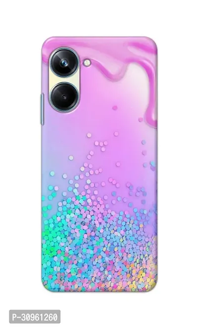 Classic Designer Printed Hard Case Rainbow Tinsel Back Cover Compatible With Realme 10 Pro