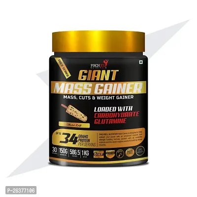 Pinchbell Nutrition Mass, Cuts  Weight Gainer Powder | Loaded With Carbohydrate  Glutamine | Post-Workout | Upto 34 gm Protein Per Serving | (Malai Kulfi, 1kg (2.2lbs)