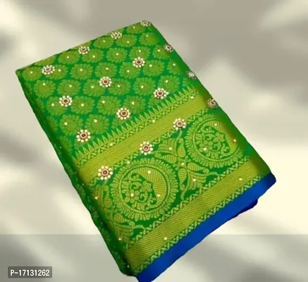 kanjeevaram silk saree with stone work-thumb0