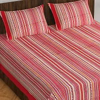 110TC Sanganeri Printed Double Bed Bedsheet Cotton with 2 Pillow Covers, 90Inch x100Inch-thumb2