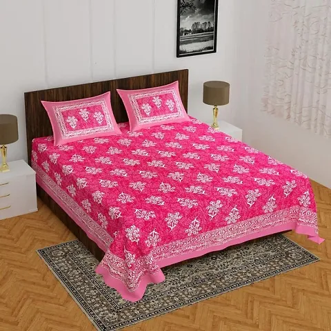 Beautiful Cotton Printed Double Bedsheets