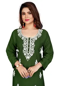 Stylish Green Rayon Stitched Kurta For women-thumb3