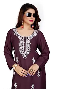 Stylish Purple Rayon Stitched Kurta For women-thumb3