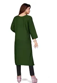 Stylish Green Rayon Stitched Kurta For women-thumb2