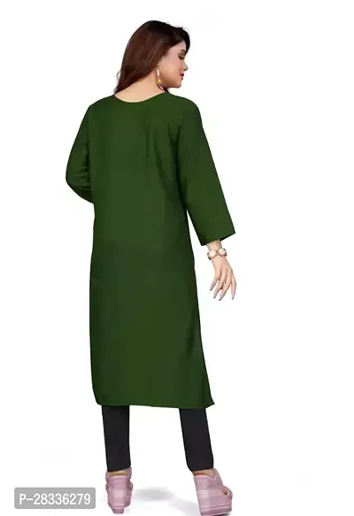 Stylish Green Rayon Stitched Kurta For women-thumb3