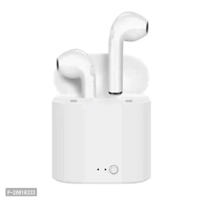 i7 TWS Ear Buds Wireless Bluetooth Headset Earphones V5.1+EDR Bluetooth Headset  (White, In the Ear)-thumb0