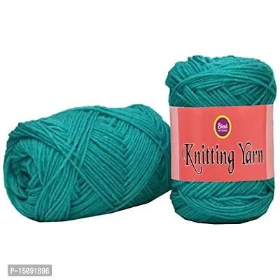 SIMI ENTERPRISE 100% Acrylic Wool Teal Green 100 GMS Wool Ball Hand Knitting Wool / Art Craft Soft Fingering Crochet Hook Yarn, Needle Knitting Yarn Thread Dyed-RB Art-AIG