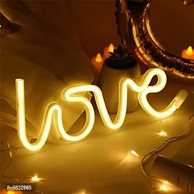 Sanjis Enterprise Love Neon Sign for Bedroom Party Supplies Battery Neon Light for Wall,led Neon Wall Signs Room Decoration AccessoryTable Decoration-thumb4