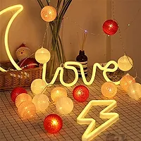 Sanjis Enterprise Love Neon Sign for Bedroom Party Supplies Battery Neon Light for Wall,led Neon Wall Signs Room Decoration AccessoryTable Decoration-thumb2