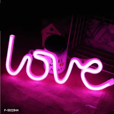 Sanjis Enterprise Love Neon Sign for Bedroom Party Supplies Battery Neon Light for Wall,led Neon Wall Signs Room Decoration Accessory Table Decoration-thumb0