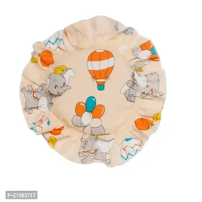 MOMS PET Baby Head Shaping Pillow Round Shape Printed Pillow (Orange)