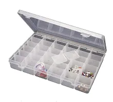 Drake 36 Grids Adjustable Jewelry Storage Boxes, Clear Organizer Bead Plastic Storage Case for Jewelry Beads Earring Container Tool Fishing Hook Small Accessories (Rectangular)-thumb2