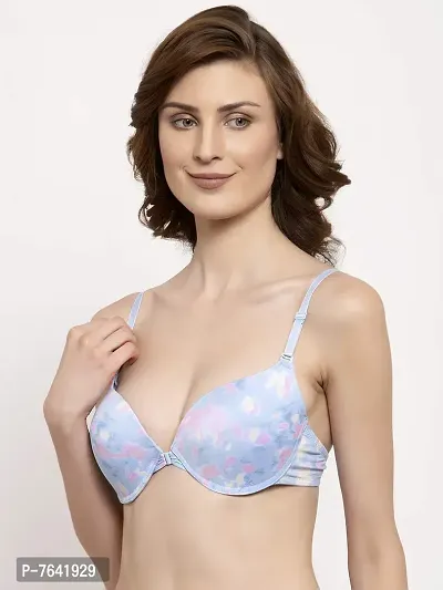Quttos Women's Synthetic Heavily Padded Wired Push-Up Bra (PC1R2030-DGRN_Cloud_32)-thumb3