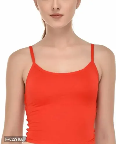 Stylish Red Cotton Blend Self Design Bralette For Women And Girls