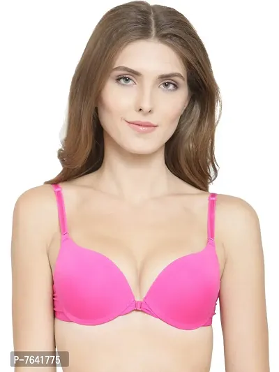 Quttos Women's Blended Padded Wired Push-Up Bra-thumb3