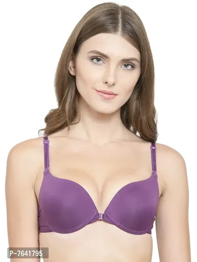 Quttos Women's Blended Padded Wired Push-Up Bra-thumb3