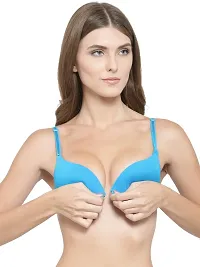 Quttos Women's Blended Padded Wired Push-Up Bra-thumb1