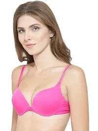 Quttos Women's Blended Padded Wired Push-Up Bra-thumb4