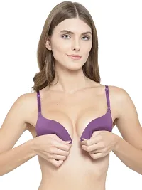 Quttos Women's Blended Padded Wired Push-Up Bra-thumb1