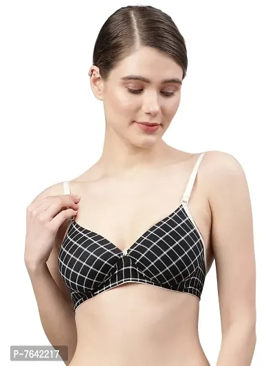 Buy Quttos PrettyCat Wirefree t Shirt Bra Padded Bra Black Online In India  At Discounted Prices