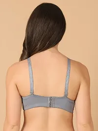 Stylish Grey Polyester Lace Bras For Women-thumb1