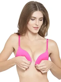 Quttos Women's Blended Padded Wired Push-Up Bra-thumb1