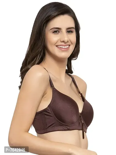 Quttos Wired Satin Finish Tshirt Bra-thumb2