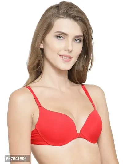 Quttos Women's Blended Padded Wired Push-Up Bra-thumb4