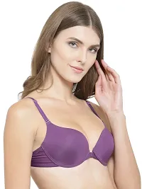 Quttos Women's Blended Padded Wired Push-Up Bra-thumb3