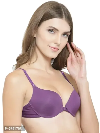 Quttos Women's Blended Padded Wired Push-Up Bra-thumb4