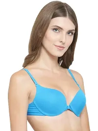 Quttos Women's Blended Padded Wired Push-Up Bra-thumb3