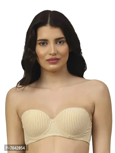 Buy Quttos PrettyCat Strapless Pushup Striped Bra. Online In India At Discounted  Prices