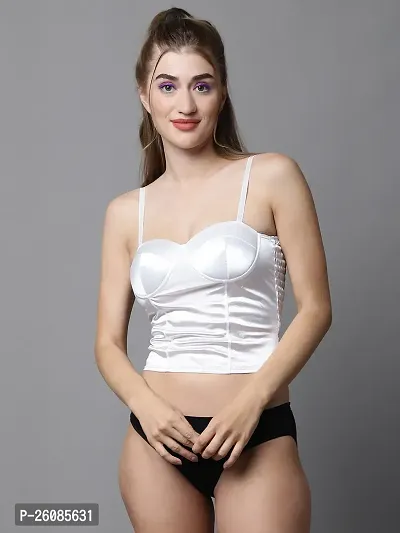 Stylish White Solid Bra And Panty Set For Women-thumb0