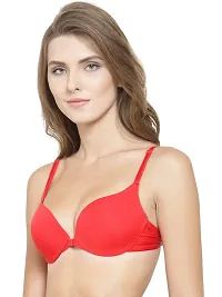 Quttos Women's Blended Padded Wired Push-Up Bra-thumb4