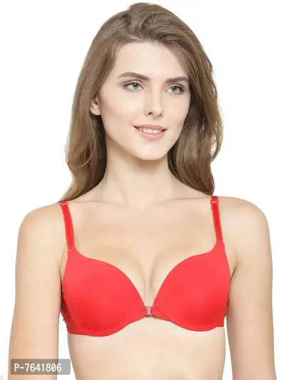 Quttos Women's Blended Padded Wired Push-Up Bra-thumb3