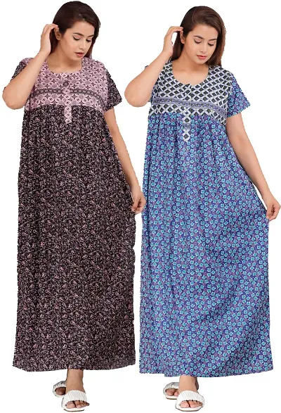 Hot Selling pure cotton nighties & nightdresses Women's Nightwear 