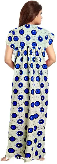 Elegant Multicoloured Cotton Printed Nighty For Women Pack Of 2-thumb2