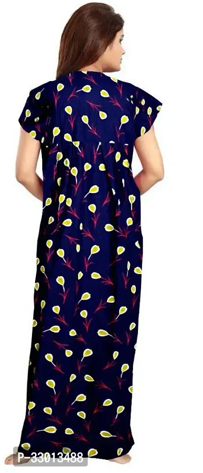 Elegant Multicoloured Cotton Printed Nighty For Women Pack Of 2-thumb5