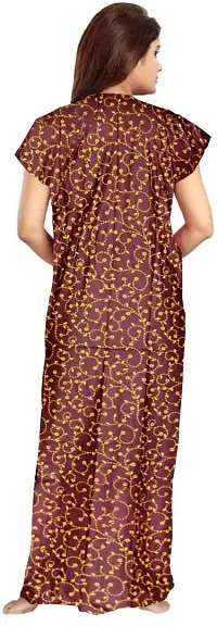 Elegant Multicoloured Cotton Printed Nighty For Women Pack Of 2-thumb3