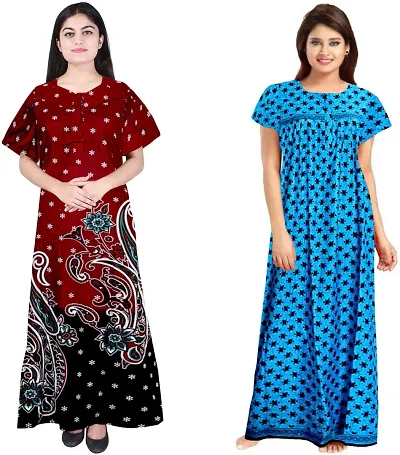 Hot Selling pure cotton nighties & nightdresses Women's Nightwear 