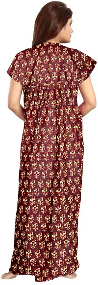 Elegant Multicoloured Cotton Printed Nighty For Women Pack Of 2-thumb1