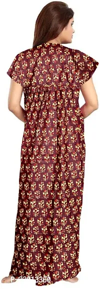 Elegant Multicoloured Cotton Printed Nighty For Women Pack Of 2-thumb2