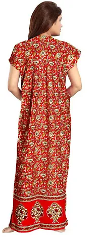 Elegant Multicoloured Cotton Printed Nighty For Women Pack Of 2-thumb1