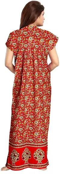 Elegant Multicoloured Cotton Printed Nighty For Women Pack Of 2-thumb1