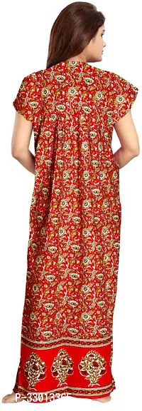 Elegant Multicoloured Cotton Printed Nighty For Women Pack Of 2-thumb2