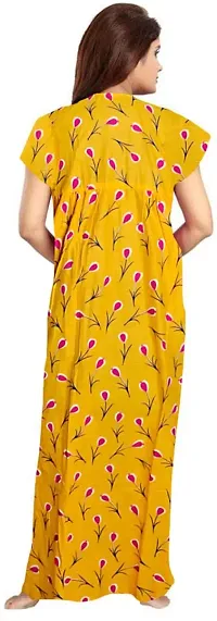 Elegant Multicoloured Cotton Printed Nighty For Women Pack Of 2-thumb1